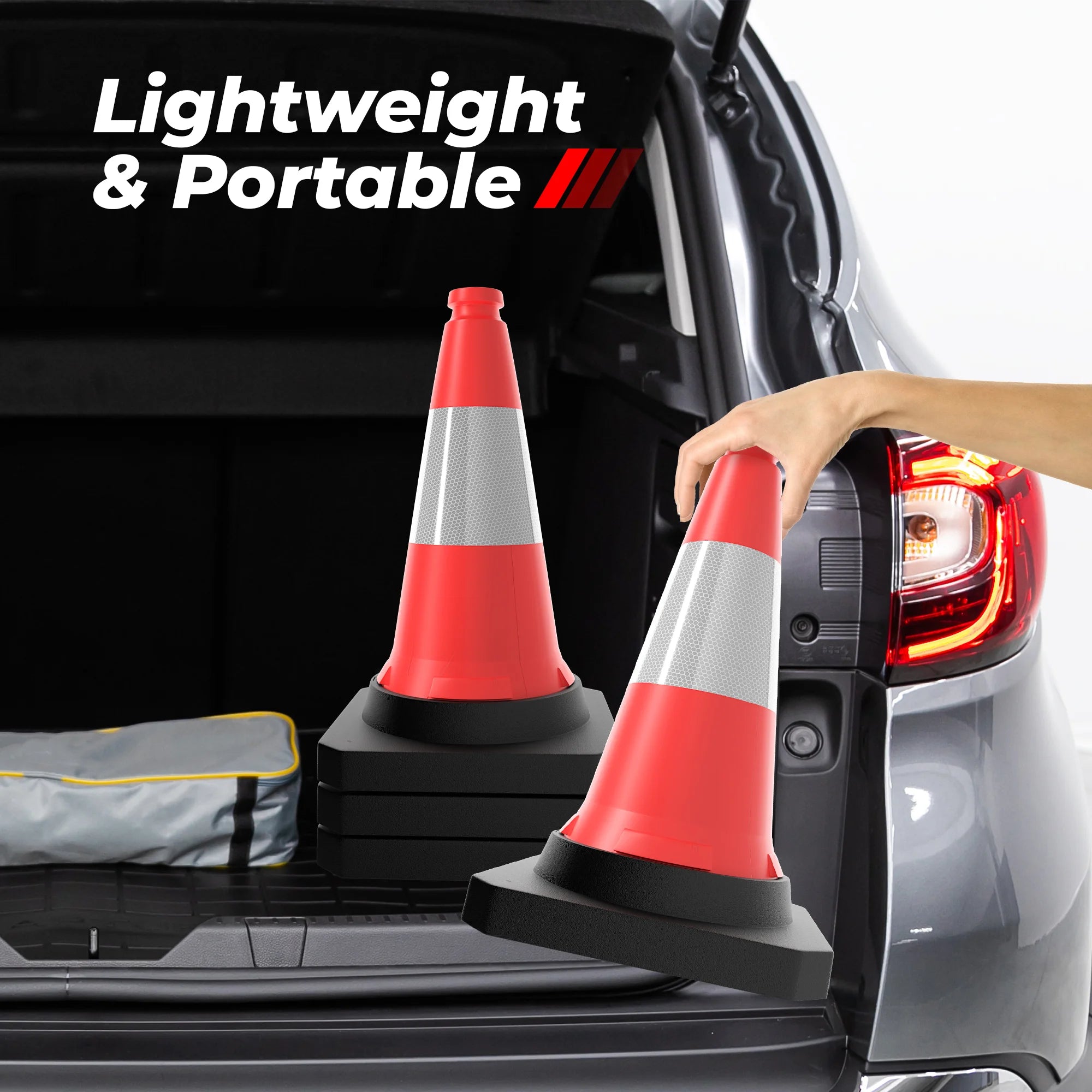 Easy To Carry Road Cone Red