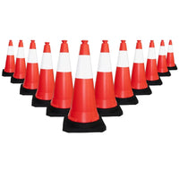 75cm red reflective traffic cone for uk