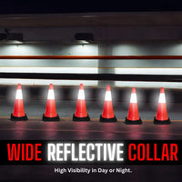 reflective traffic cones with wide collar