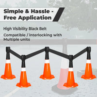 Easy Attachable Cone Belt Barrier