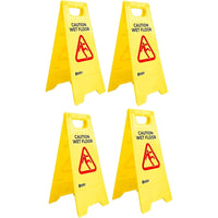 set of 4 caution wet floor pcs
