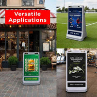customisable grey pavement sign road barrier