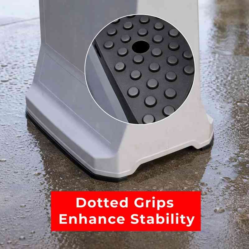 customisable grey pavement sign road barrier