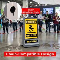 customisable grey pavement sign road barrier