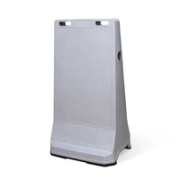 customisable grey pavement sign road barrier