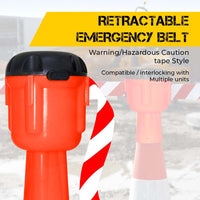 Safety Cones with Retractable Tape