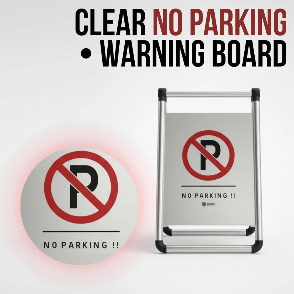 no parking frame sign