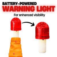 Cone With Battery Powered Warning Light
