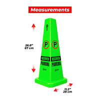 green parking marker cone for reserved parking guidance