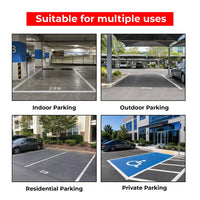 blue parking marker cone with weighted base for traffic management