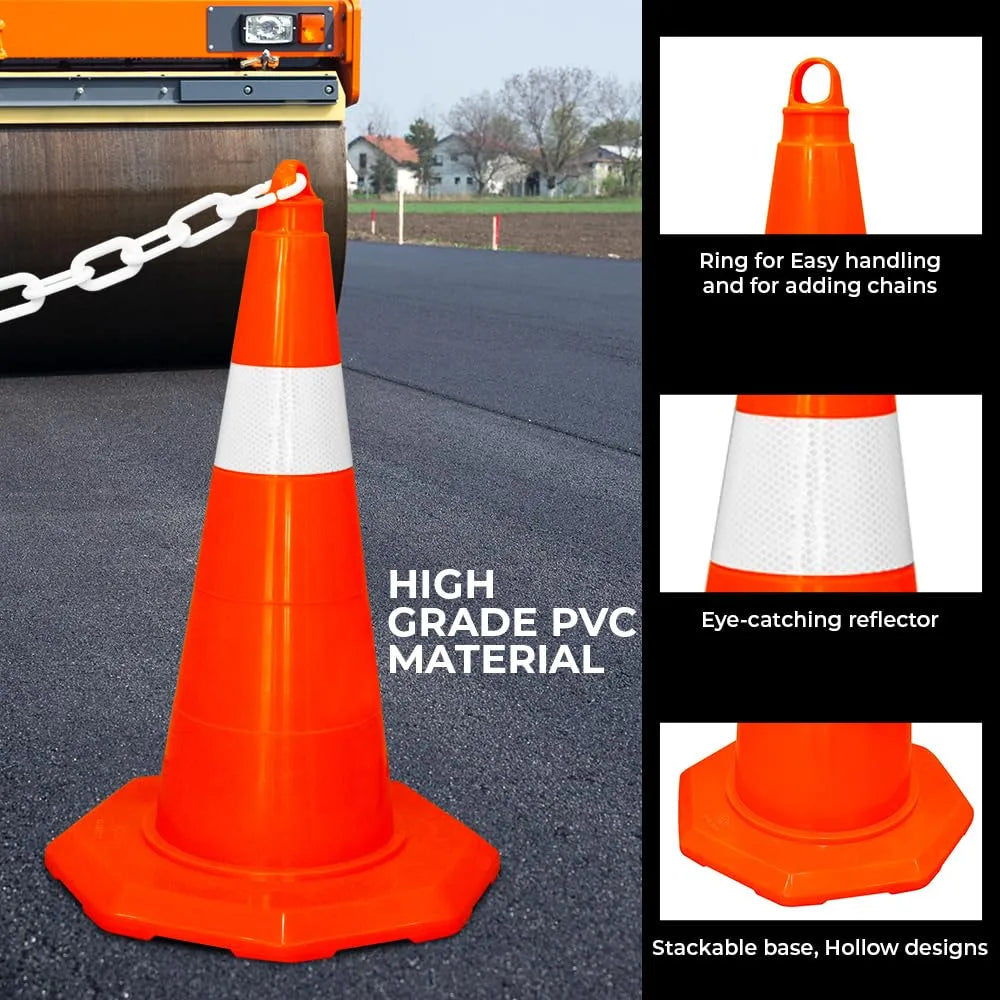 pvc traffic cone 50cm orange uk