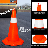 pvc traffic cone 50cm orange uk