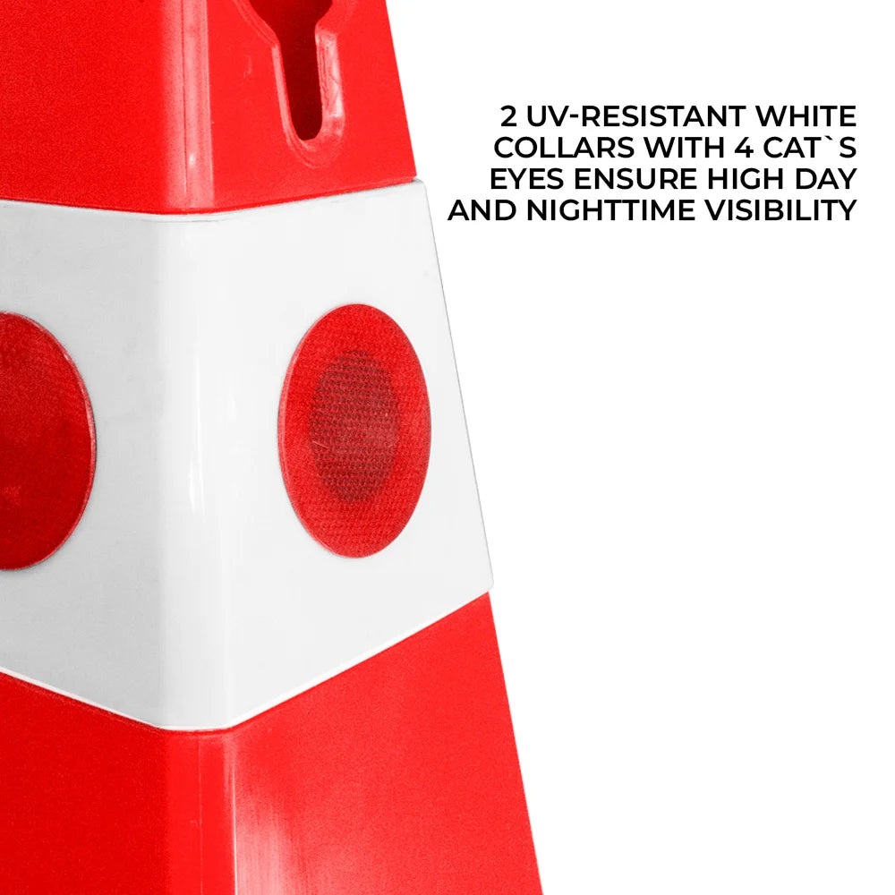 red safety cone reflector