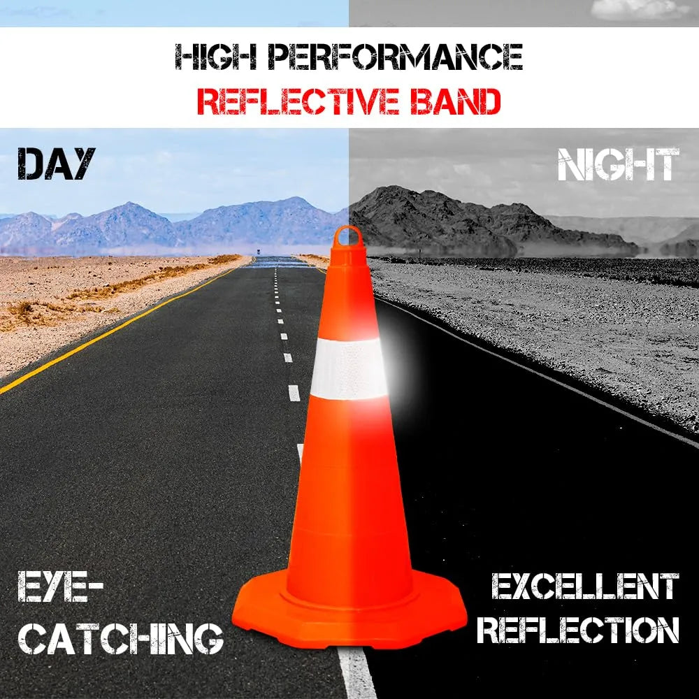 reflective traffic cone 50cm orange uk