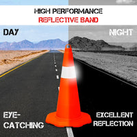 reflective traffic cone 50cm orange uk