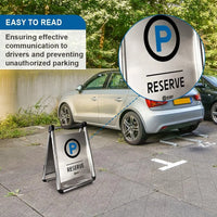 outside uses parking sign