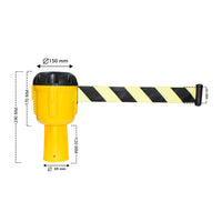Barrier Belt Yellow Dimensions