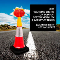 Road Safety Cone With Attachable Warning Light