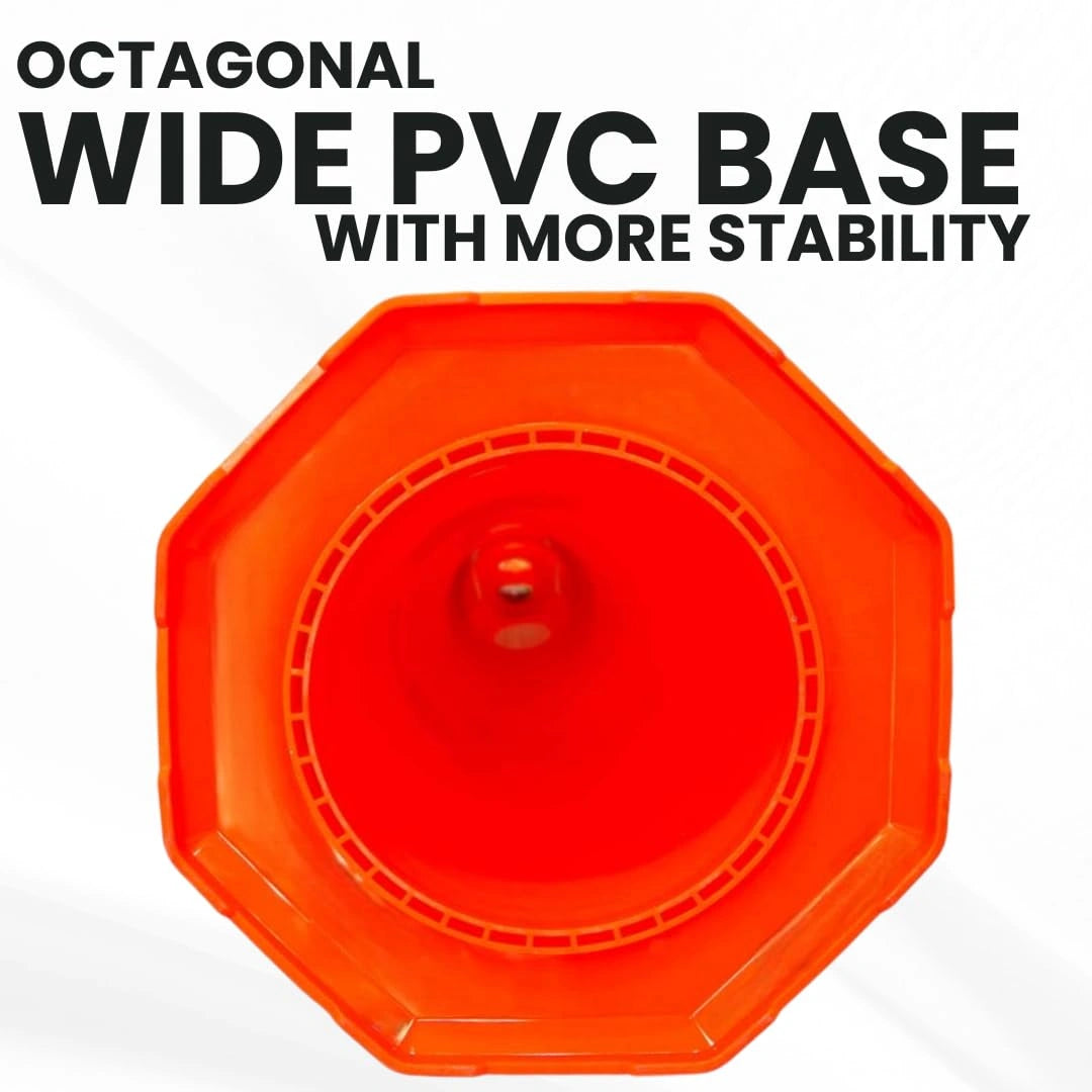 Traffic Cone With Wide PVC Base