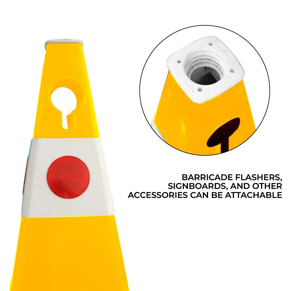 Road Cone With Sign Board Attachable