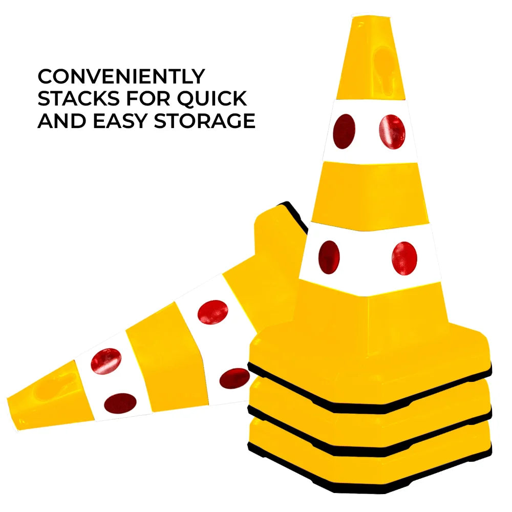 Stackable Road Safety Cone Yellow