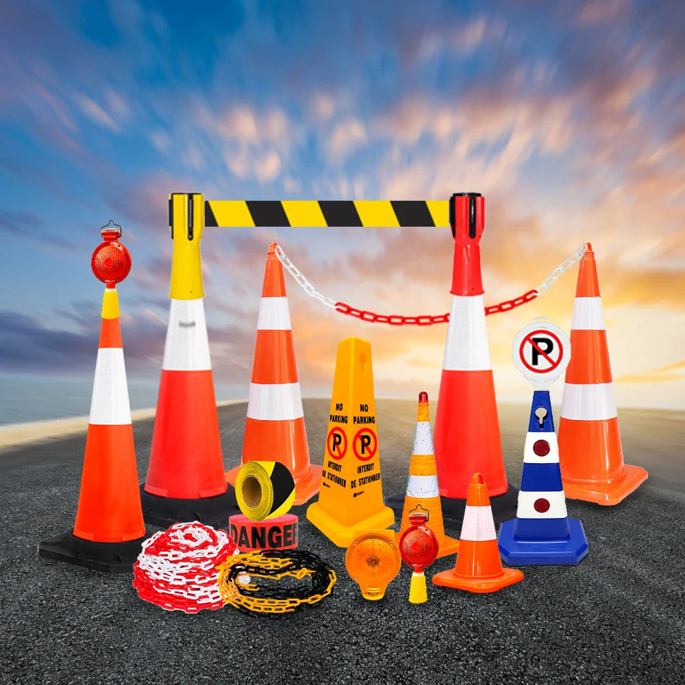 Traffic Riser Cone Red and White Traffic Cones for Parking and Road Safety