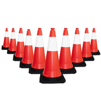 75 cm red traffic cone for sale in UK pack of 10