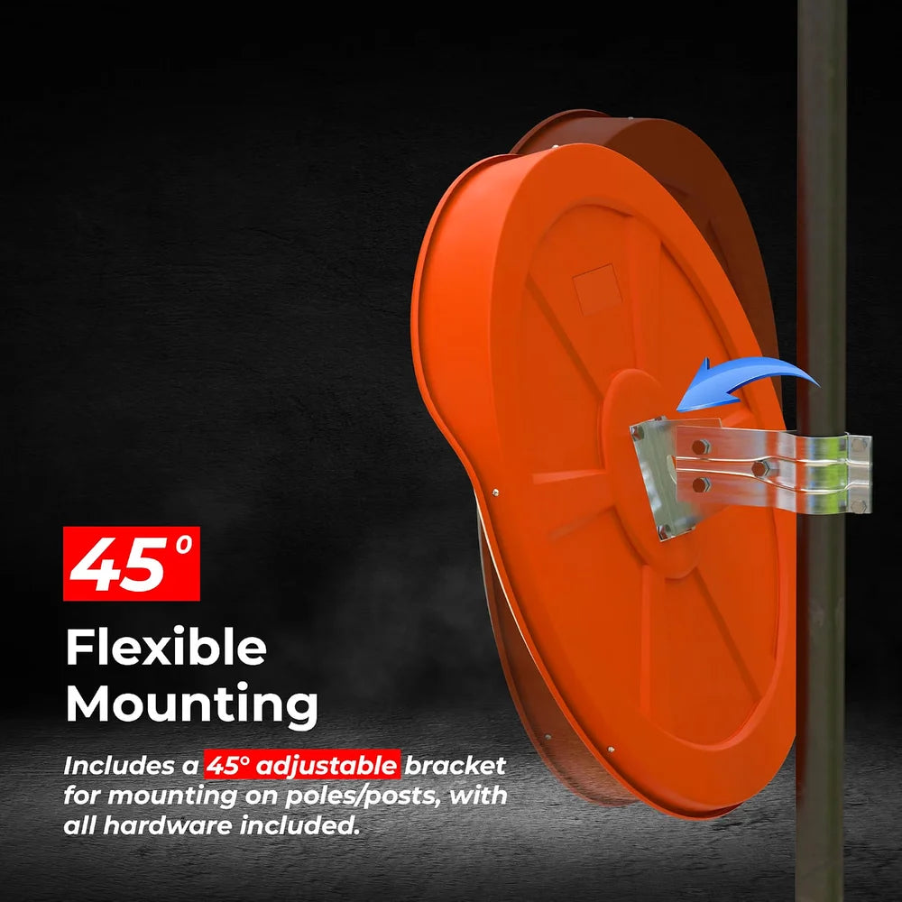 45cm safety mirror for driveway visibility and blind spot monitoring