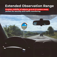 Outdoor security convex mirror for monitoring blind spots and improving visibility