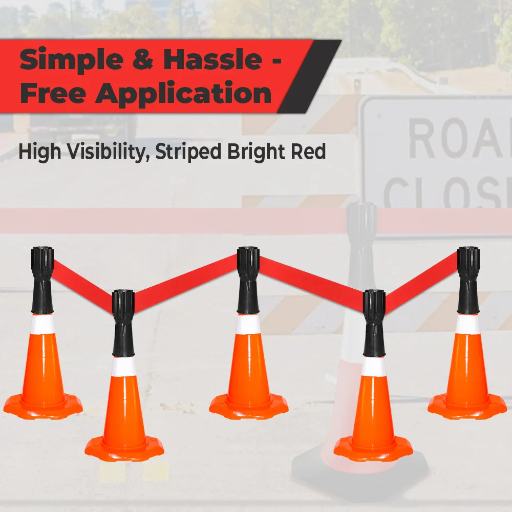 crowd control barriers red