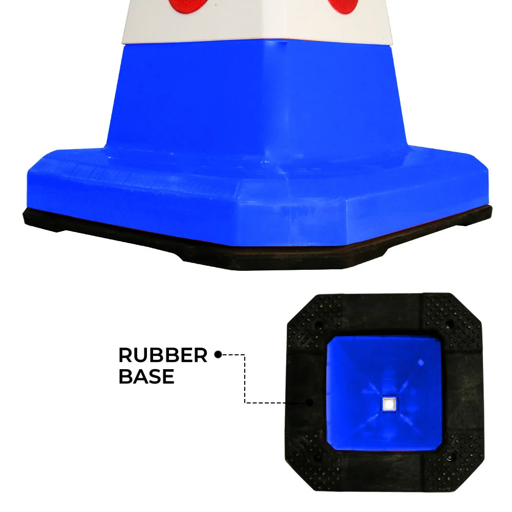 blue traffic cone weighted base