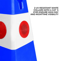 reflective traffic cone blue 