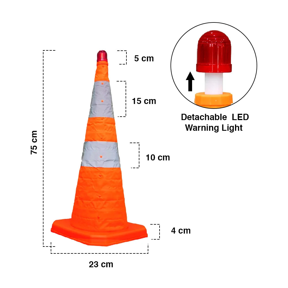 collapsible traffic cone 75cm