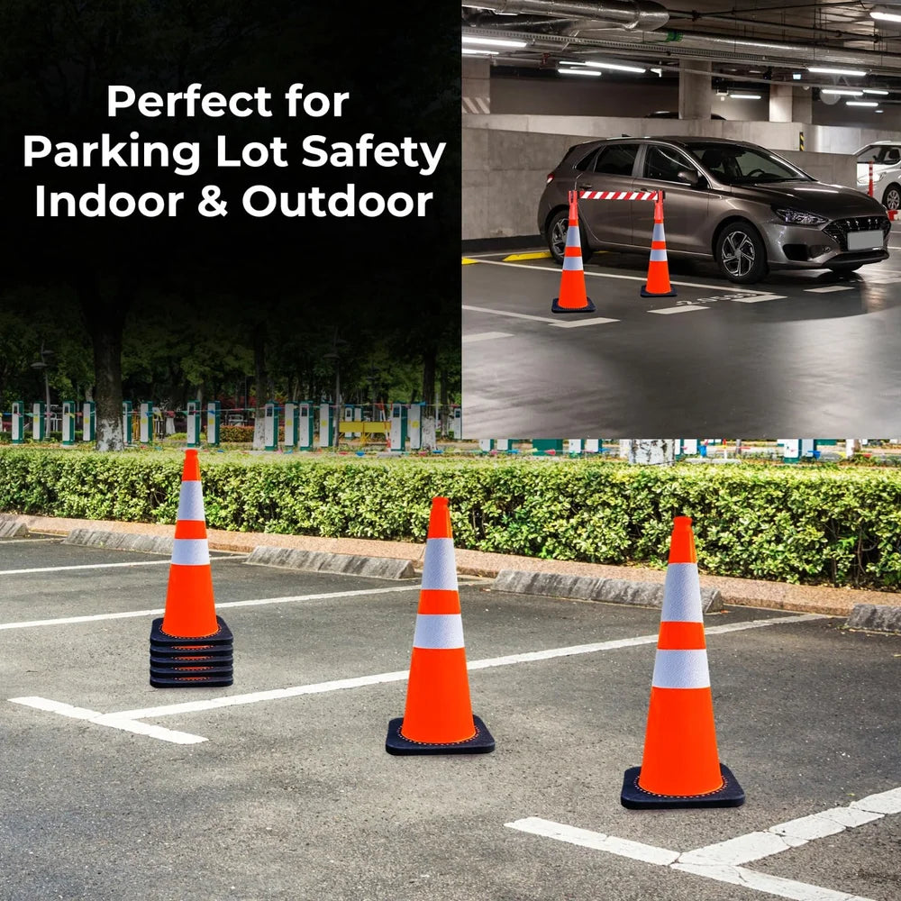 seventy five centimeter commercial orange traffic cone for warehouses, worksites and parking facilities