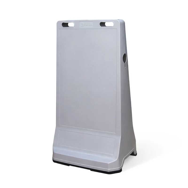 customisable grey pavement sign road barrier
