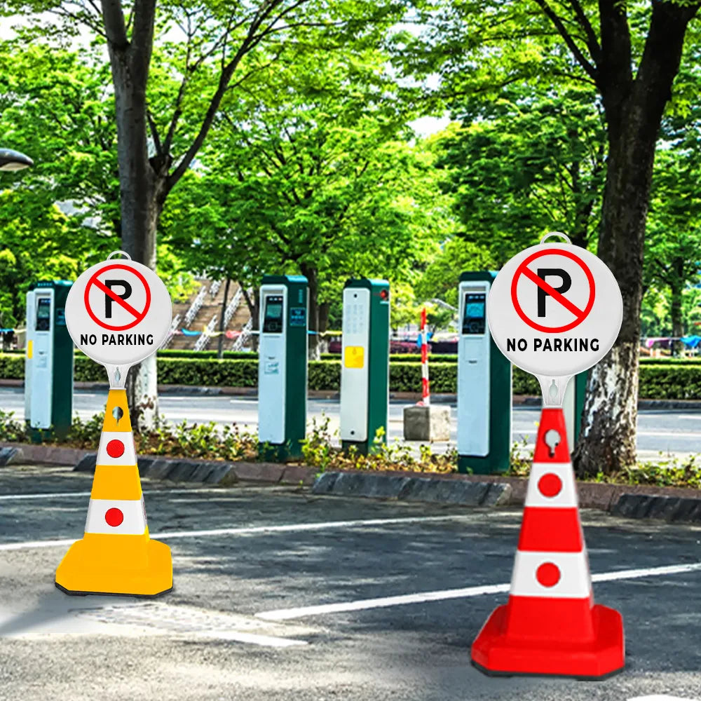 No Parking Round Road Sign