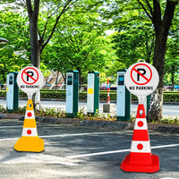 No Parking Round Road Sign