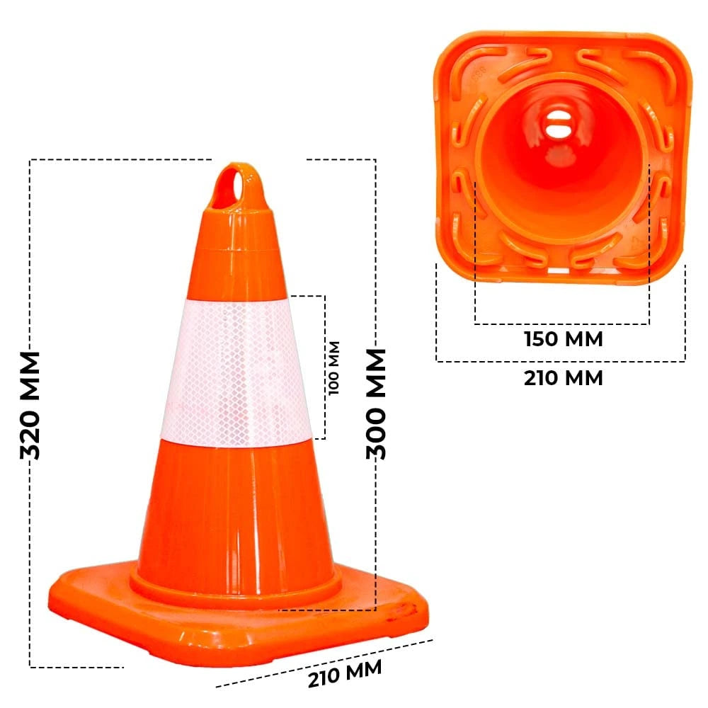 orange traffic cone 32cm dimension