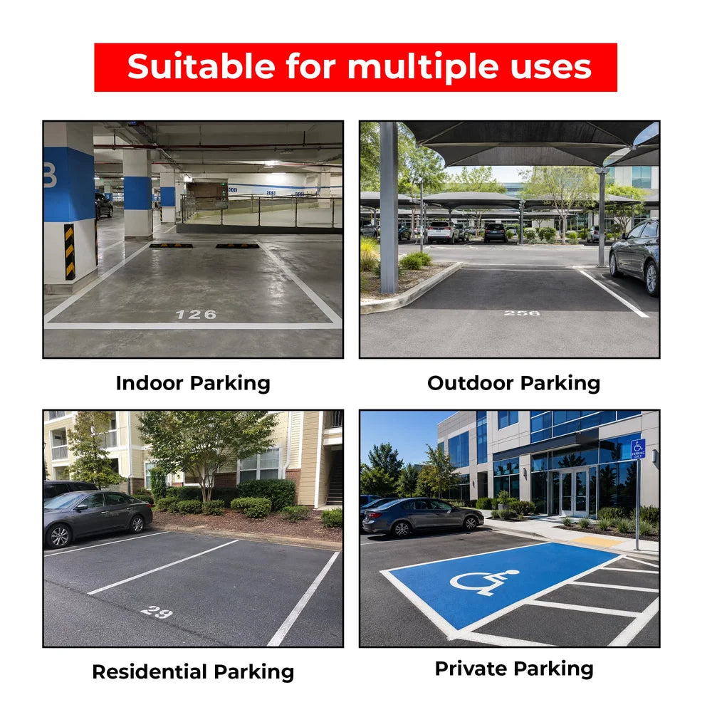 blue parking marker cone with weighted base for traffic management