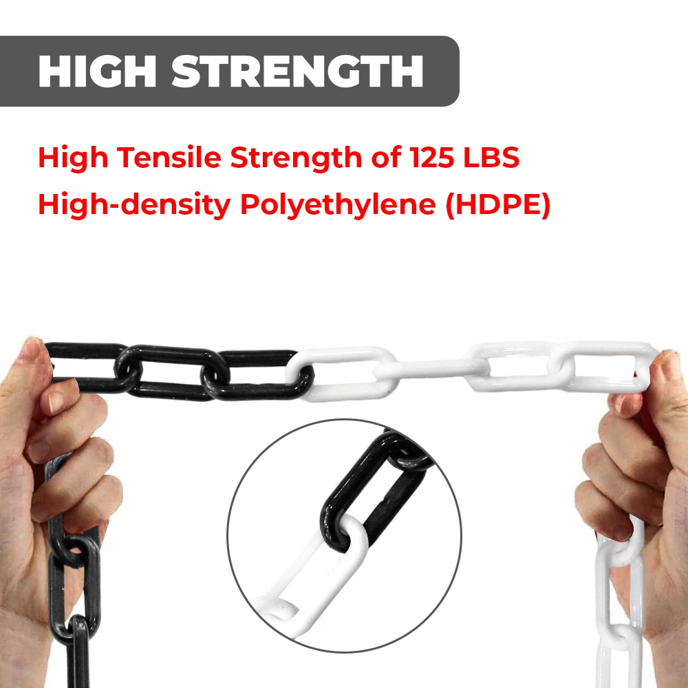 safety chain black white 