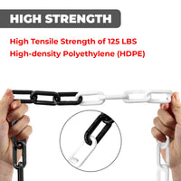 safety chain black white 
