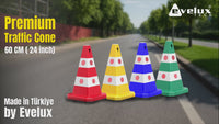 reflective traffic cone 62cm
