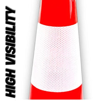 pvc road safety cone with weighted base reflective