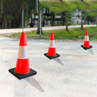 pvc road safety cone with weighted base 50cm