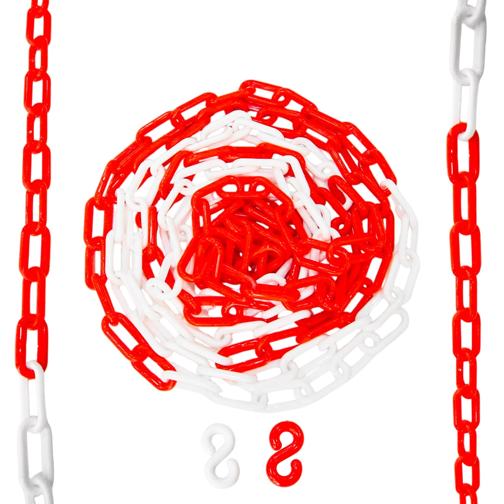 Red and White Plastic Chain