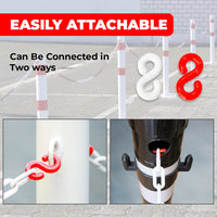 3 meter chain red and white 