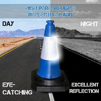 Blue Road Safety Cones 2 Pcs – Reflective, 50CM	