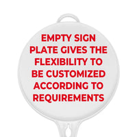 Round Empty Sign Plate