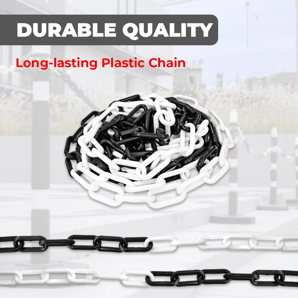 plastic chain black white