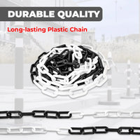plastic chain black white